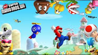 Two idiots play a mario game - NSMBW - ( Ep 1 ) -  ( Ft. Clover )