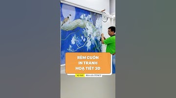 Rèm cuốn không khoan tường có in tranh 3d #shorts #remcua