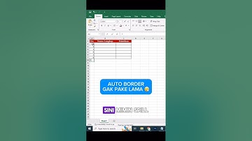 Cara buat border otomatis di ms excel #shorts #ms #excel #msexcel #border #otomasi