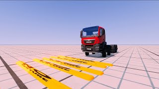 TRUCKS VS SPEED BUMPS - BeamNG Drive!