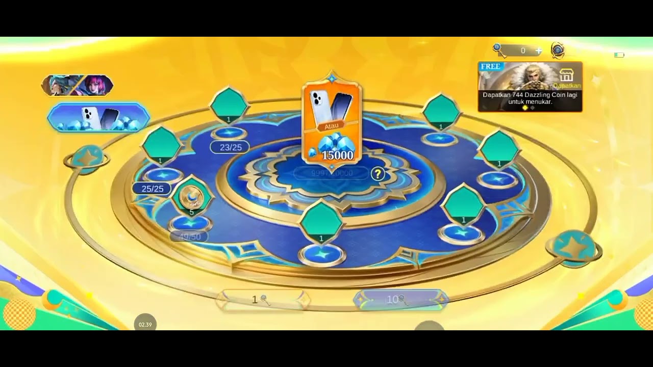 Mentahan event GOLDEN MONTH Hanabi skin