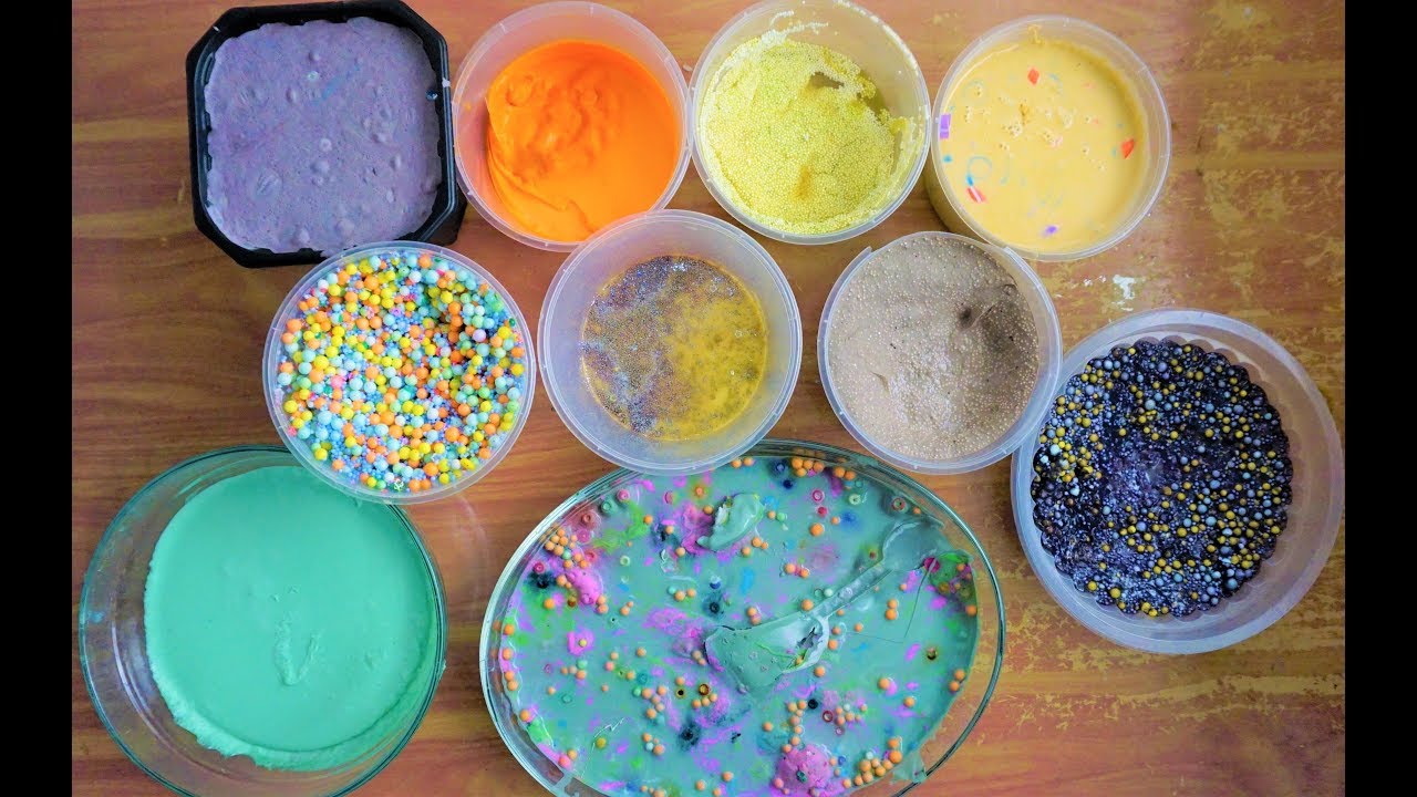 Mixing Old Slime RELAX funny slime Slime Smoothie with ABS chanel