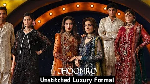 Nureh JHOOMRO Unstitched Luxury Formal'25| Ayeza Khan|Parishay JAHANARA  Unstitch Luxury Formals'25|