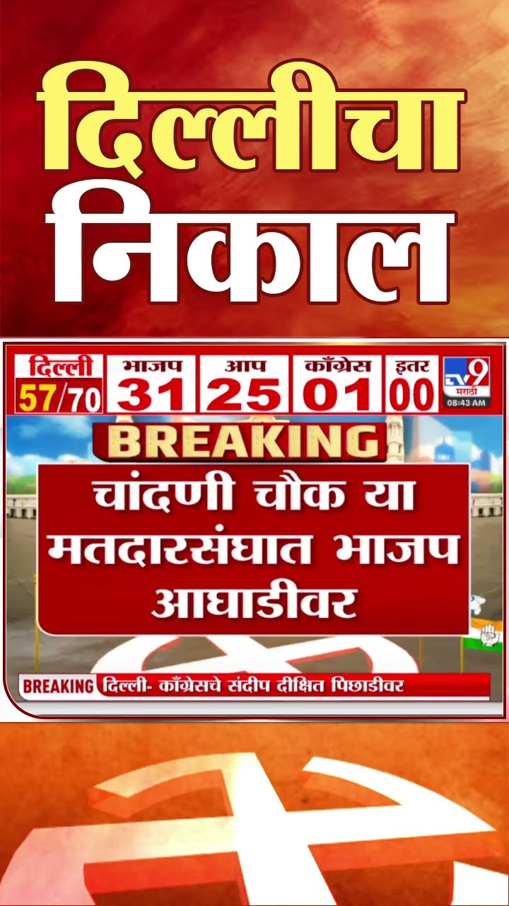 Delhi Election Result |  दिल्लीत भाजप 31 जागांवर आघाडीवर | tv9 Marathi