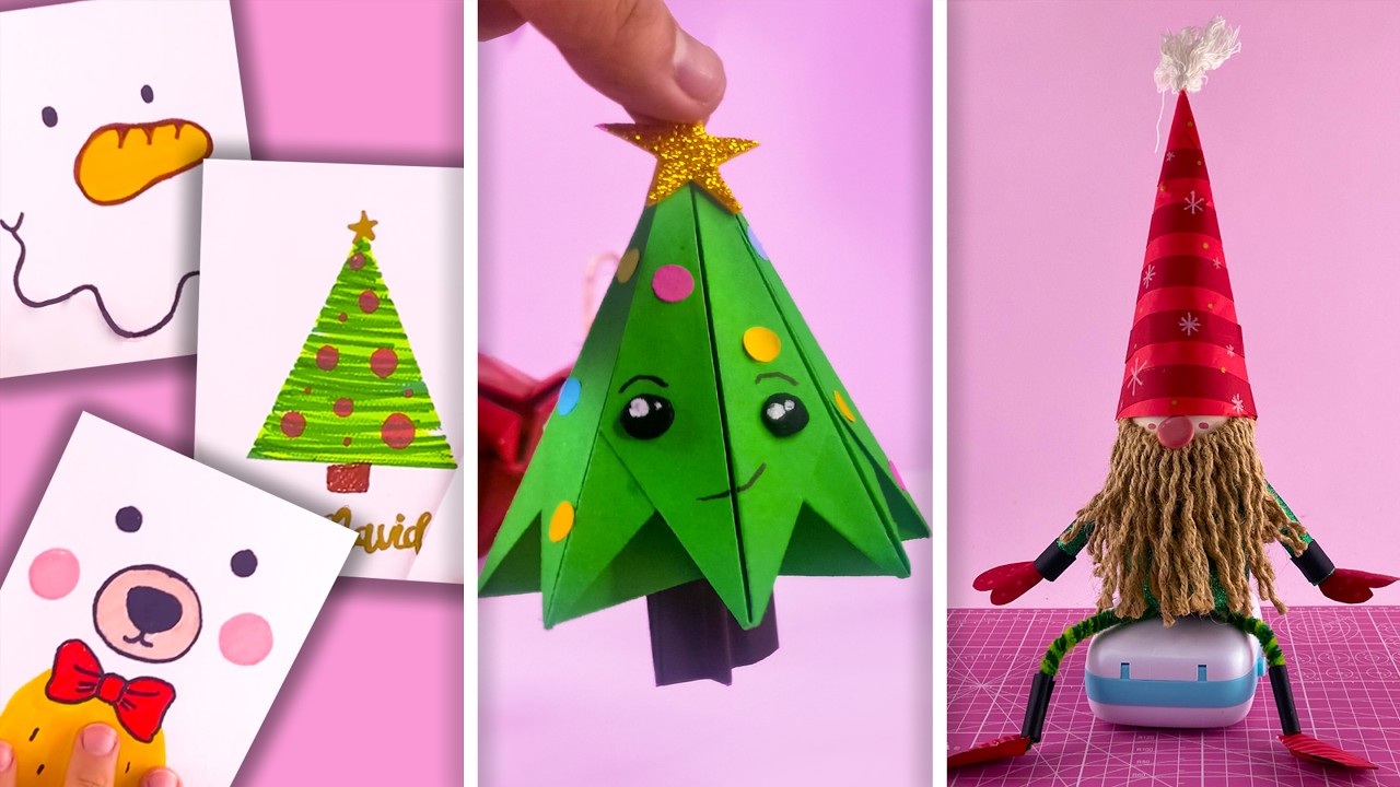 Manualidades Navideñas Kawaii Fáciles de Papel