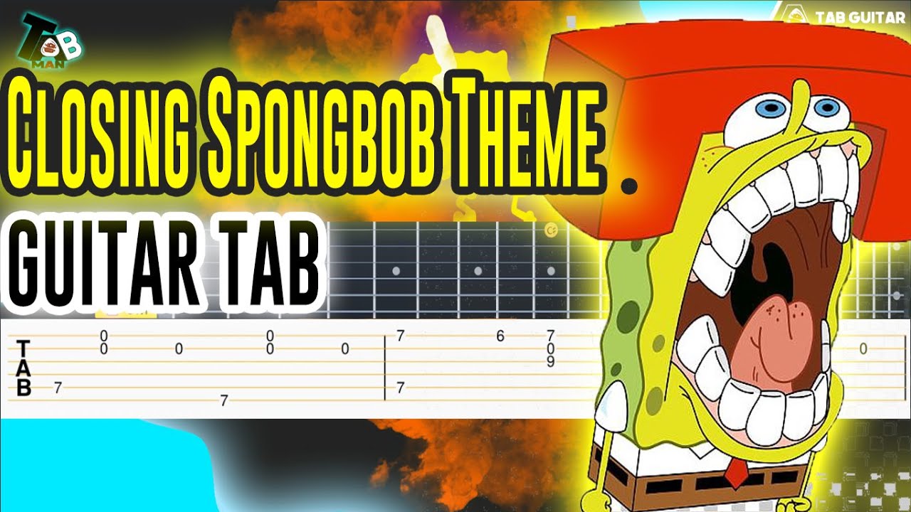 Closing Spongebob Guitar Tutorial Tab YouTube