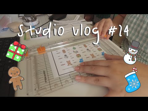✿STUDIO VLOG 24✿ Xmas Sticker Sheet Making Pt. 1