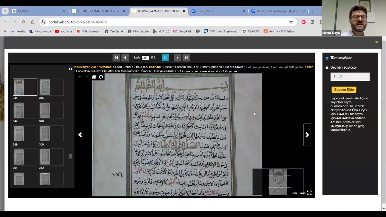 Fahreddin Râzî: el Esrârü'l-Mûdea fî Ba'dı Süveri'l-Kur'ân 1