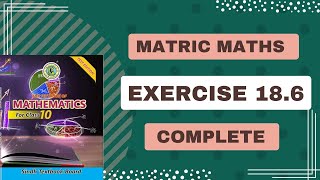 Exercise 18.6 Complete Class 10 #Sindh Board | Class X | Ex 18.6 | K Method #newmathematicsbook