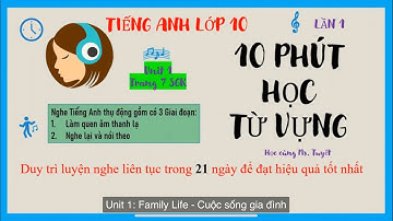 Tiếng Anh 10 - #1 - Học Từ Vựng | Unit 1: Family Life