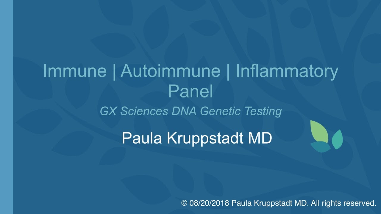 Immune l Autoimmune l Inflammatory Panel: DNA Test - YouTube