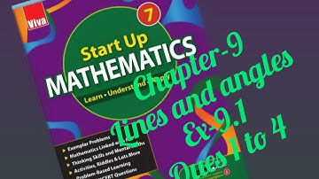 Ex-9.1 || ques 1 to 4 || start up mathematics viva || class 7