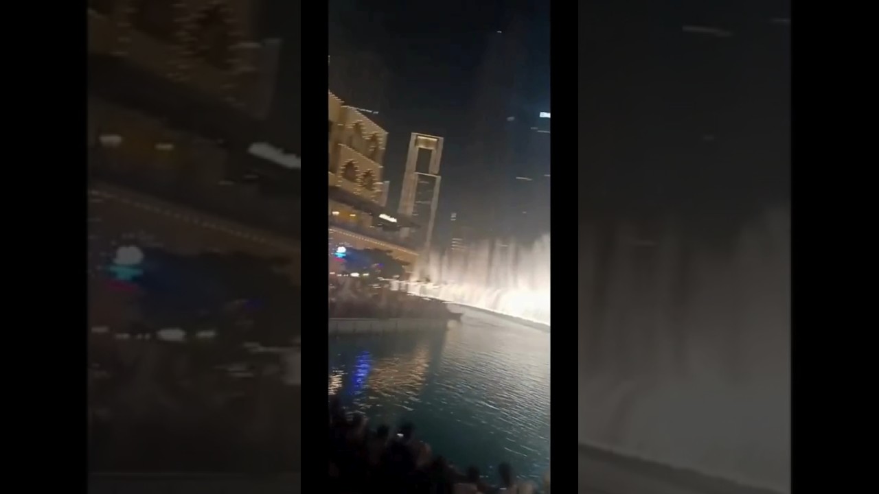 Fountain show near Burj Khalifa #fountainshow #burjkhalifa #burjkhalifashorts