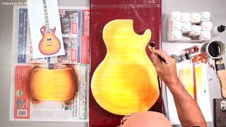 First coat of fondant on a full 3D Electric Guitar Cake.