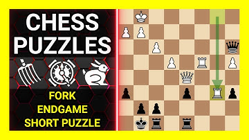 Chess Puzzles to Practice. Themes: Fork, Endgame, Short puzzle. Learn Chess