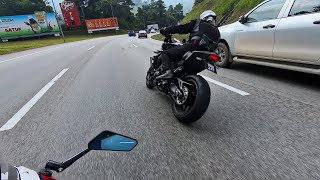 CBR600RR VS MT09 V4 - Karak Downhill Santai. Ft. POV Ayah Ean