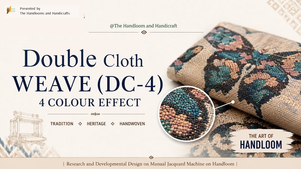 4 Color Effect Double cloth Weave || 4 colour effect || textile designing || handloom ...