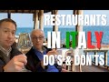 Italy restaurants dos and donts   essential dos and donts for restaurant etiquette