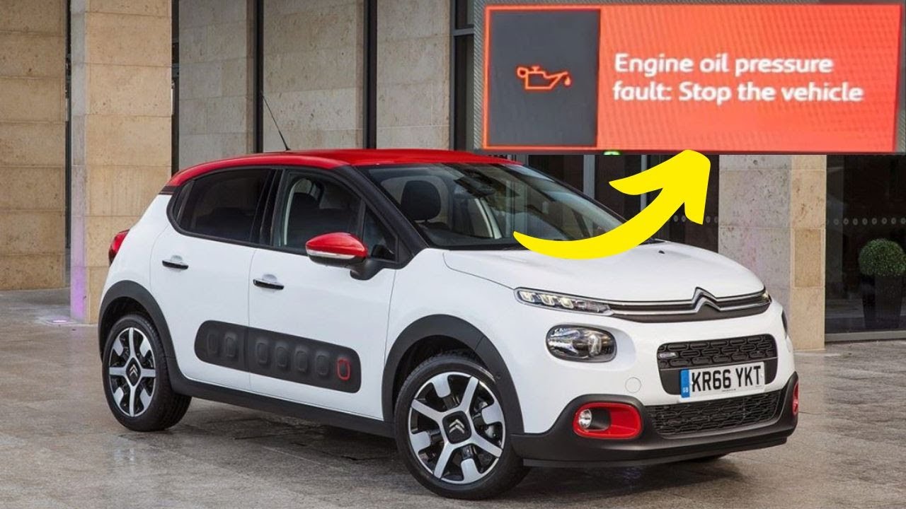 “Engine oil pressure fault, Stop the vehicle” warning in Citroen