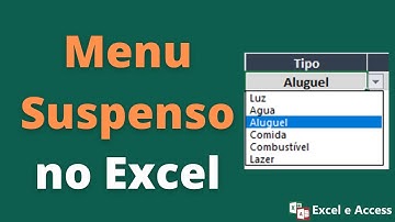 Como fazer menu suspenso no Excel