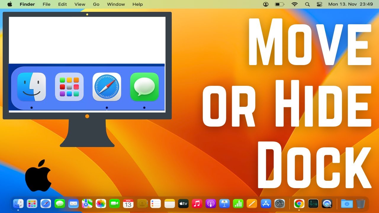 How to Move or Hide the Dock on Mac - YouTube