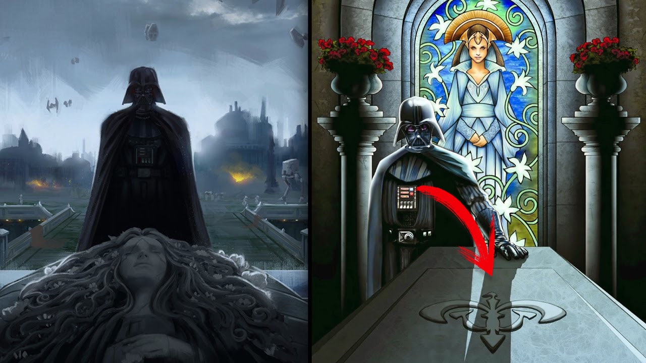 did vader visit padme's grave