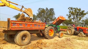 Digital Unload Facilities of Jcb 3dx Eco and Tractor | Soil Loading Full Eicher 650 and Eicher 548