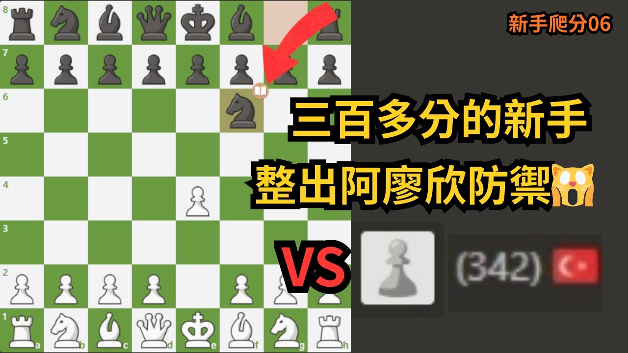 從阿廖欣防禦轉成四馬開局，對手一個計算失誤爆炸｜新手爬分 EP.06｜Chess｜西洋棋｜國際象棋