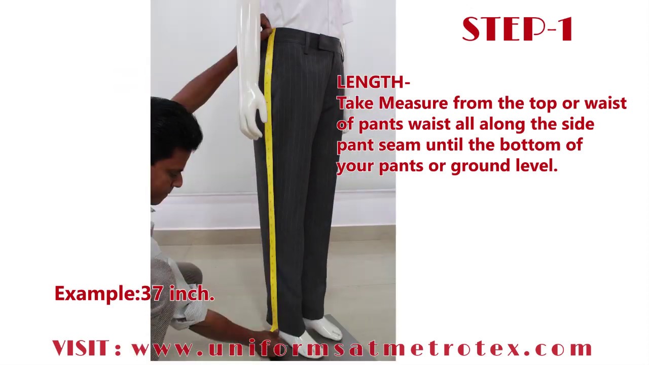 HOW TO TAKE THE MEASUREMENT OF UNIFORM PANT - YouTube