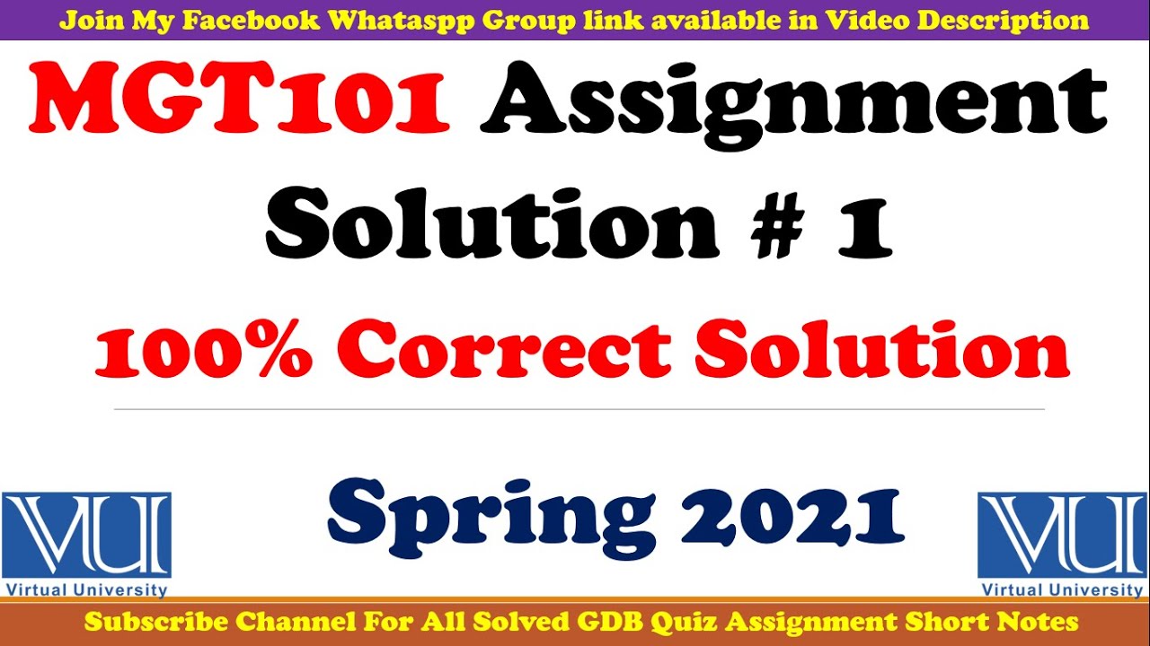 mgt101 financial accounting assignment 1 solution