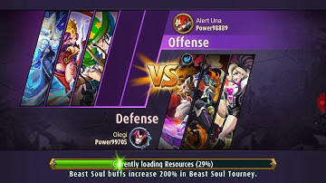 Magic Rush Arena Vala Diaochan Merlynn Patra Lotus beat the team with higher power