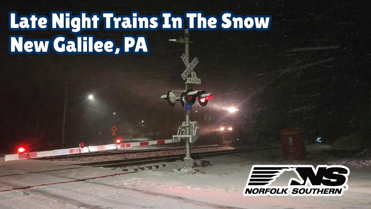 Late Night Trains In The Snow New Galilee, PA YouTube