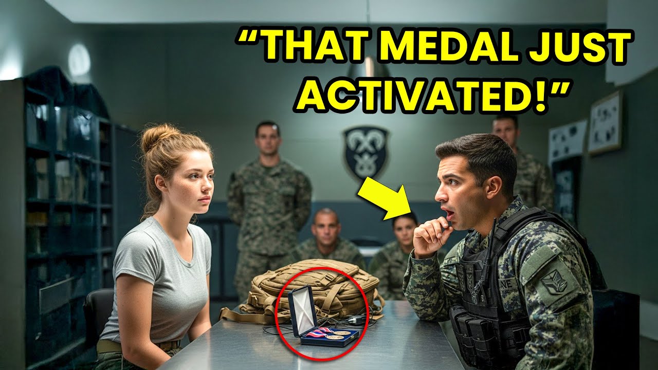They Stripped Her Backpack at the Blacksite Armory - Then The Medal Triggered The Base Alarm