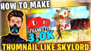 How To make thumbnail like Skylord | Thanks for 3k | Part-3 | #SKYLORD | #ronnieeditz | RONNIE EDITZ