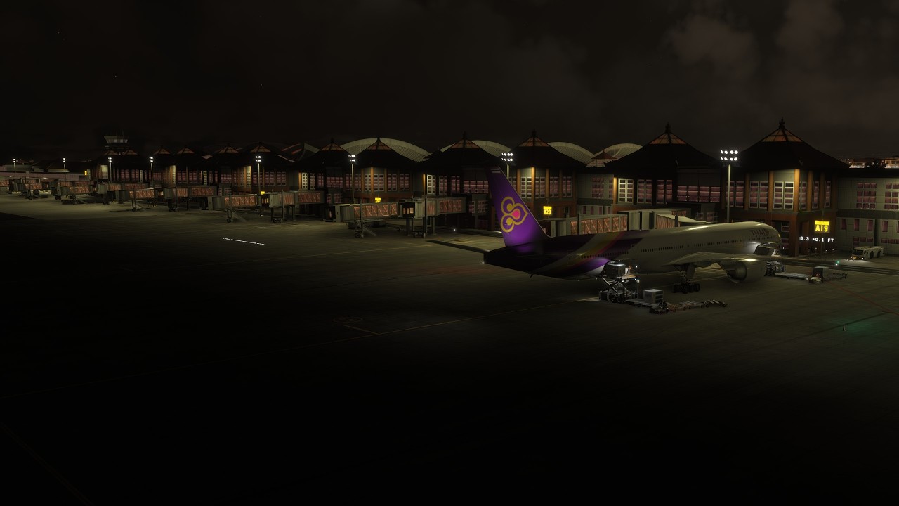 MSFS2024 PMDG 77W Thai 431 Bangkok to Bali with Rnav landing at rwy 09