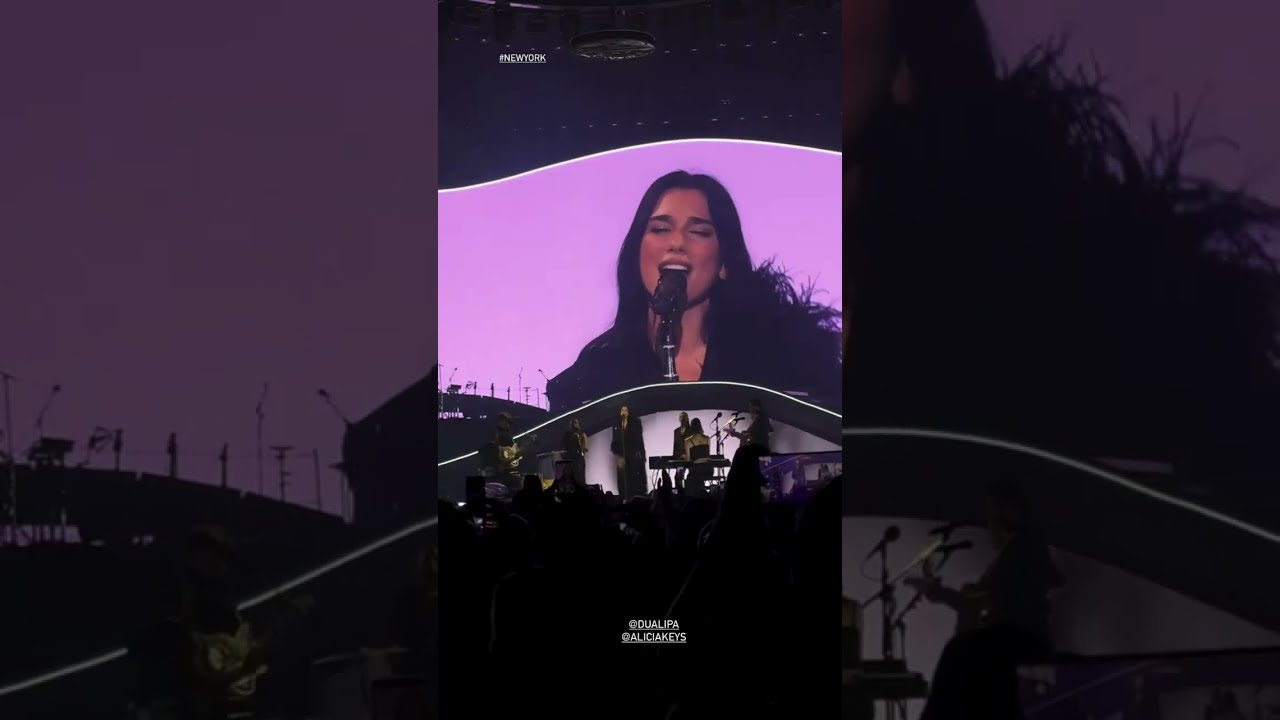 Dua Lipa singing 'No One' by Alicia Keys at Madison Square Garden NYC