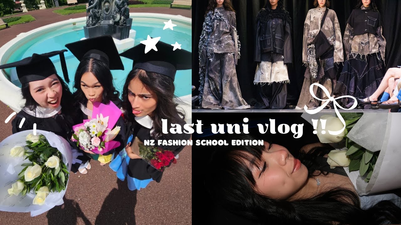 last ever uni vlog 🎓💗 grad collection, runway, nz fashion