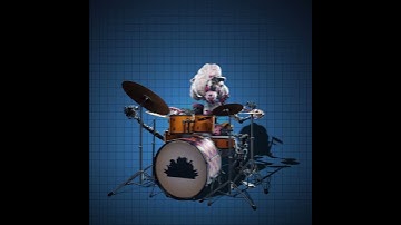 Shattered Glamrock Mangle plays the drums
