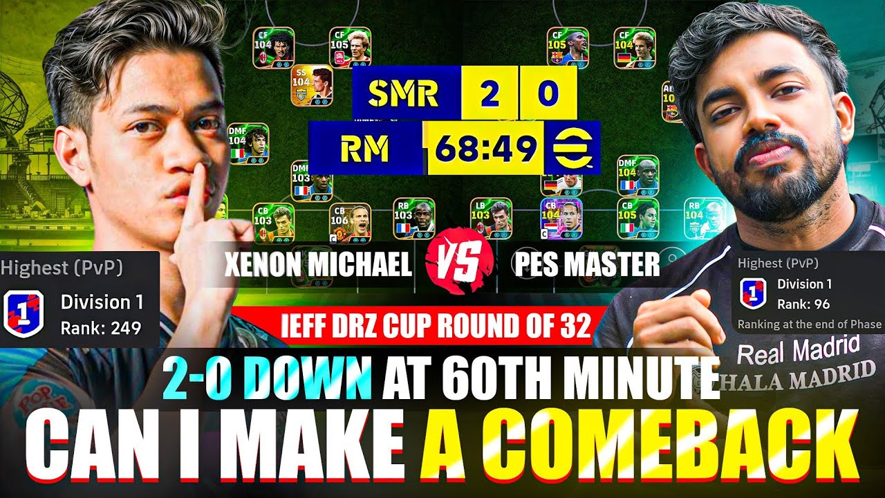 PES MASTER 🆚️ XENON MICHAEL || DRZ CUP ROUND OF 32❤️‍🔥 || MY WASTE GAMEPLAY EVER🥺🚶‍♂️