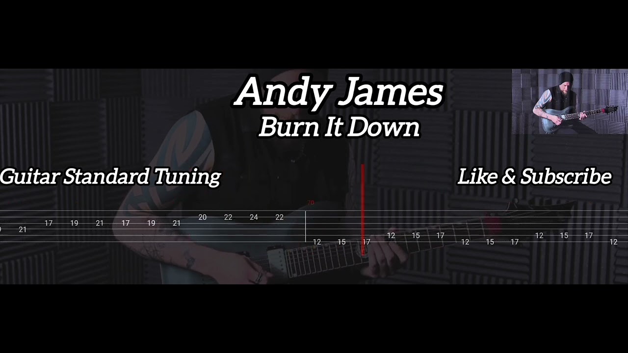 Andy James - Burn It Down ( Tab Guitar )