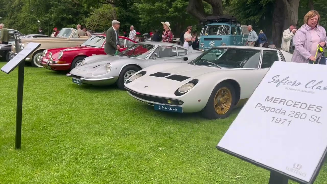 Sofiero Classic Car Concours Sweden 2022. Lamborghini, Ferrari, Rolls Royce, Bentley, Mercedes