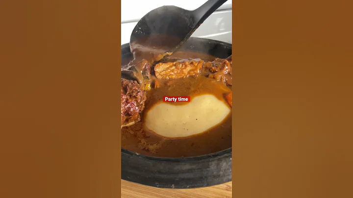 Serve Dinner with Me/Fufu and Palm nut Soup #shortfeed #giveityourbestshort #easy