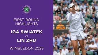 Swiatek Sweeps Past Zhu | Iga Swiatek vs Lin Zhu | Match Highlights | Wimbledon 2023