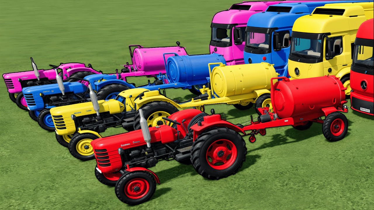 Work with Colors: Colorful ZETOR Mini Tractors Take on SLURRY Work in Farming Simulator 22!