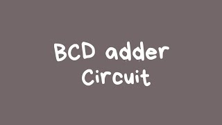 BCD adder(Bengali)  l Digital Logic Circuits