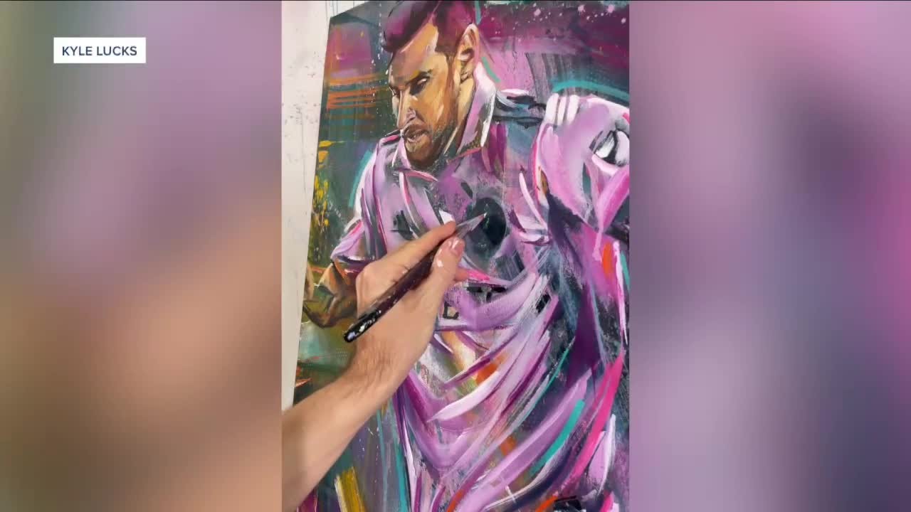 Artist paints Lionel Messi's MLS Cup win, hopes soccer star will notice like Coco Gauff