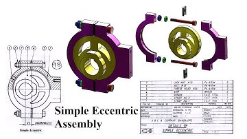 How to make Simple Eccentric Assembling All Parts video in Solidworks