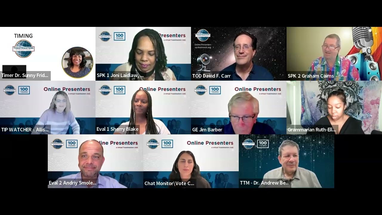 Guest Comments - Online Presenters Toastmasters