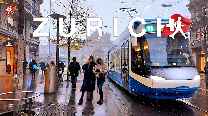 Walking Through the Snowstorm in Zurich, Switzerland: A Winter Walking Tour 🇨🇭