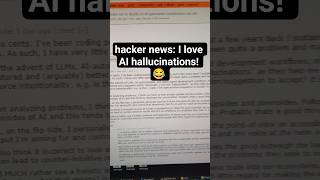 hacker news: I love AI hallucinations! 😂 #fyp #coding #fypシ  #ai #foryour